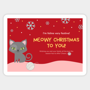 Meowy Christmas Sticker